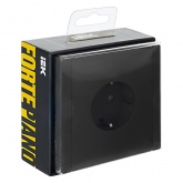 Розетка с заземлением ИЭК FORTE&PIANO FP314 16А автозажим серый