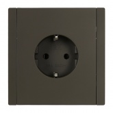 Розетка с заземлением ИЭК FORTE&PIANO FP314 16А автозажим серый