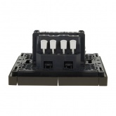 Переключатель двухклавишный с индикацией ИЭК FORTE&PIANO FP308 10А серый