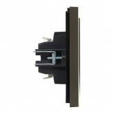 Выключатель двухклавишный с индикацией ИЭК FORTE&PIANO FP306 10А серый