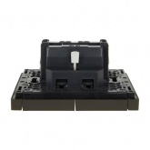 Выключатель двухклавишный ИЭК FORTE&PIANO FP305 10А серый