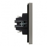 Выключатель одноклавишный ИЭК FORTE&PIANO FP501 10А сталь