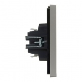 Выключатель одноклавишный с индикацией ИЭК FORTE&PIANO 10А FP502 сталь