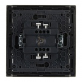 Выключатель одноклавишный с индикацией ИЭК FORTE&PIANO 10А FP502 сталь