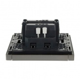 Выключатель одноклавишный с индикацией ИЭК FORTE&PIANO 10А FP502 сталь