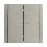 Выключатель двухклавишный с индикацией ИЭК FORTE&PIANO FP506 10А сталь