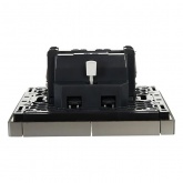 Выключатель двухклавишный с индикацией ИЭК FORTE&PIANO FP506 10А сталь