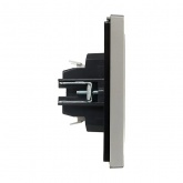 Выключатель двухклавишный с индикацией ИЭК FORTE&PIANO FP506 10А сталь