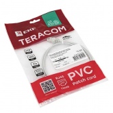 Патч-корд EKF TERACOM Cat.5E (1Гбит/с) неэкранированный UTP оболочка PVC серый (1м)