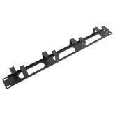 Кабельный органайзер EKF Teracom 1U 4 кольца с окнами металлический чёрный