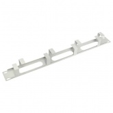 Кабельный органайзер EKF Teracom 1U 4 кольца с окнами металлический серый