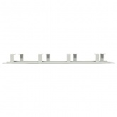 Кабельный органайзер EKF Teracom 1U 4 кольца с окнами металлический серый