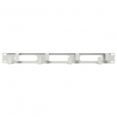 Кабельный органайзер EKF Teracom 1U 4 кольца с окнами металлический серый