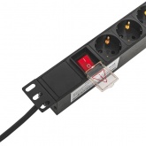 Блок розеток EKF PDU Teracom 19 1U 16А/250В 7 розеток EKF Schuko с выключателем шнур питания длиной