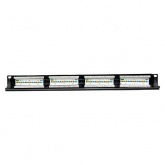 Патч-панель EKF Teracom 19'' Cat.5E 1U неэкранированная UTP 24 порта RJ-45 110 IDC с органайзером