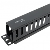 Кабельный органайзер EKF Teracom PRO с крышкой 19 1U пластиковый черный