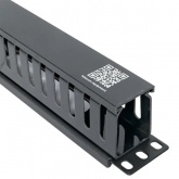 Кабельный органайзер EKF Teracom PRO с крышкой 19 1U пластиковый черный