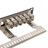 Патч-панель модульная EKF Teracom PRO 19'' 1U экранированная 24 порта с органайзером (пустая)