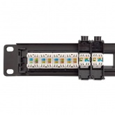 Патч-панель модульная EKF Teracom PRO 19'' 1U неэкранированная 24 порта с органайзером (пустая)