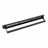 Патч-панель модульная EKF Teracom PRO 19'' 1U неэкранированная 24 порта с органайзером (пустая)