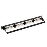 Патч-панель EKF Teracom PRO 19'' Cat.5E 1U неэкранированная UTP 24 порта RJ-45 Dual IDC органайзер