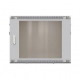 Шкаф настенный EKF 19 TERACOM PRO 9U 600х600 мм дверь стеклянная с замком-ручкой серый