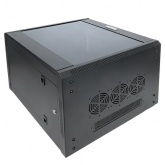 Шкаф настенный EKF 19 TERACOM PRO 12U 600х450 мм дверь стеклянная с замком-ручкой чёрный