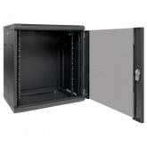 Шкаф настенный EKF 19 TERACOM PRO 12U 600х450 мм дверь стеклянная с замком-ручкой чёрный