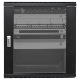 Шкаф настенный EKF 19 TERACOM PRO 12U 600х450 мм дверь стеклянная с замком-ручкой чёрный