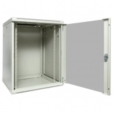 Шкаф настенный EKF 19 TERACOM PRO 12U 600х450 мм дверь стеклянная с замком-ручкой серый