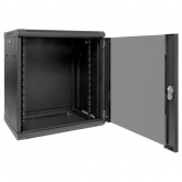 Шкаф настенный EKF 19 TERACOM PRO 12U 600х600 мм дверь стеклянная с замком-ручкой чёрный