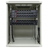 Шкаф настенный EKF 19 TERACOM PRO 15U 600х600 мм дверь стеклянная с замком-ручкой серый