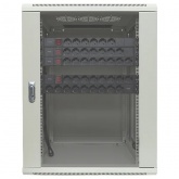 Шкаф настенный EKF 19 TERACOM PRO 15U 600х600 мм дверь стеклянная с замком-ручкой серый