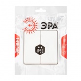 Выключатель двойной открытой установки ЭРА Эксперт 11-1504-01 10А IP55 белый