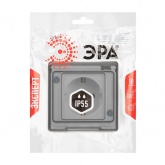 Розетка с заземлением открытой установки ЭРА Эксперт 11-2501-01 2P+E 16А IP55 белый