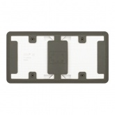 Розетка с заземлением 2-я открытой установки ЭРА Эксперт 11-2504-01 2х2P+E 16А шторки г-я IP55 белый