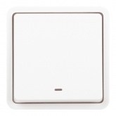 Выключатель скрытой установки ЭРА Эксперт 11-1522-01 10А с подсветкой IP55 белый