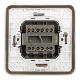 Выключатель двойной скрытой установки ЭРА Эксперт 11-1524-01 10А IP55 белый