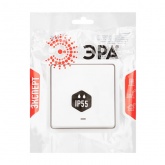 Переключатель скрытой установки ЭРА Эксперт 11-1527-01 10А с подсветкой IP55 белый