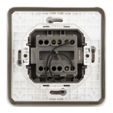 Переключатель скрытой установки ЭРА Эксперт 11-1527-01 10А с подсветкой IP55 белый