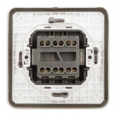 Переключатель двойной скрытой установки ЭРА Эксперт 11-1526-01 10А IP55 белый