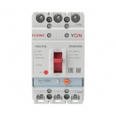 Автоматический выключатель DKC YON MGS125 3P 80-100A регулировка теплового расцепителя 18кА (автомат электрический)