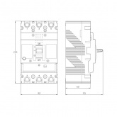 Автоматический выключатель DKC YON MGS160 3P 80-100A регулировка теплового расцепителя 36кА (автомат электрический)