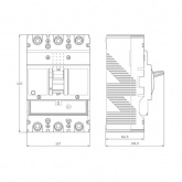 Автоматический выключатель DKC YON MGS250 3P 200-250A регулировка теплового расцепителя 36кА (автомат электрический)