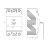 Автоматический выключатель DKC YON MGS630 3P 400-500A регулировка теплового расцепителя 60кА (автомат электрический)