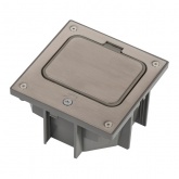 Люк в бетон ЭРА ОФИС 18-6002-03 с розеткой и установочной коробкой, под шестигранник IP66 серый