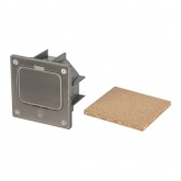 Люк в бетон ЭРА ОФИС 18-6002-03 с розеткой и установочной коробкой, под шестигранник IP66 серый