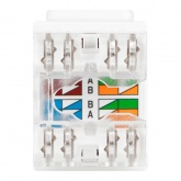 Коннектор ЭРА 18-8002-01 RJ45 CAT6 UTP Keystone для установки в люк IP66 белый