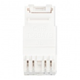 Коннектор ЭРА 18-8002-01 RJ45 CAT6 UTP Keystone для установки в люк IP66 белый