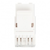 Коннектор ЭРА 18-8002-01 RJ45 CAT6 UTP Keystone для установки в люк IP66 белый